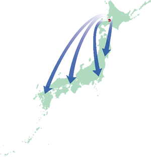北海道から全国へ